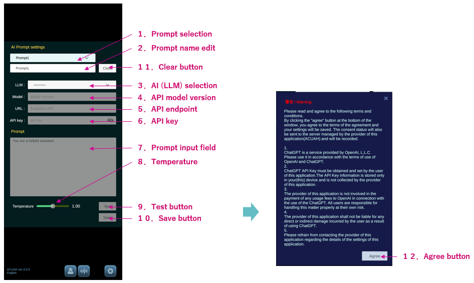 AI Prompt settings Scene - AI prompt settings