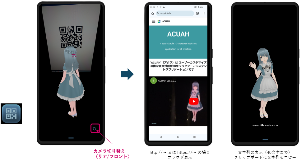 ボタンとメニューについて-QRコード読み取り