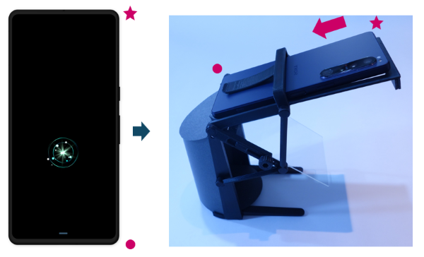 ACUAH Pseudo hologram stand use setting