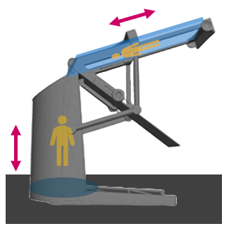 ACUAH Pseudo hologram stand use setting