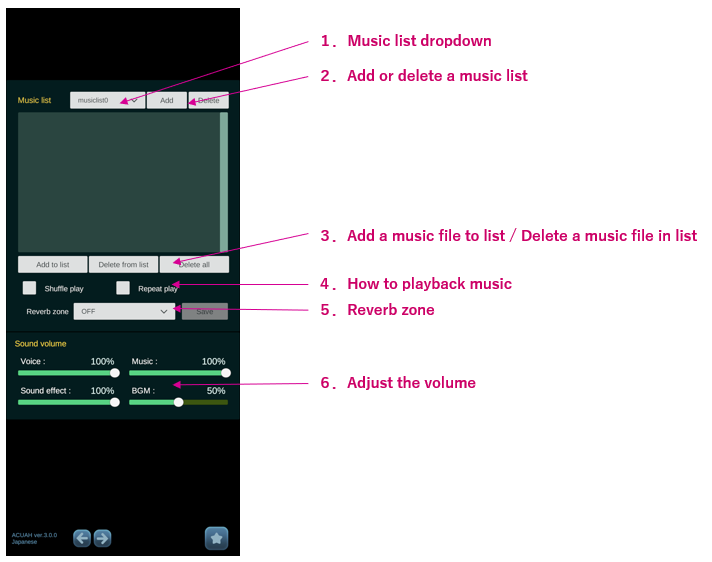Cofiguration menu 2