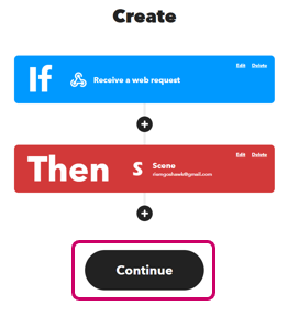 Supplemental explanation of main functions - IFTTT Webhooks linkage