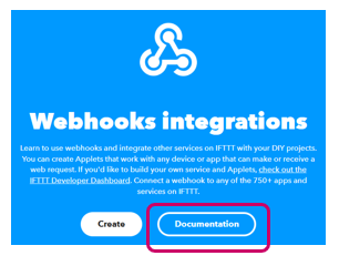 Supplemental explanation of main functions - IFTTT Webhooks linkage