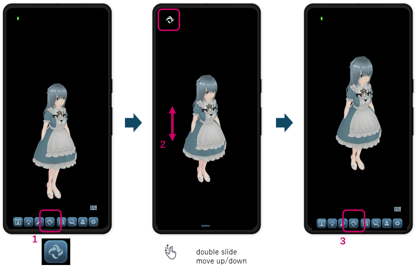 ACUAH Pseudo hologram stand use setting